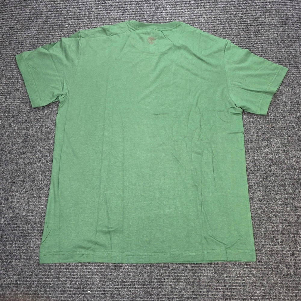 Timberland Short Sleeve T-Shirt Men's Size M Green NH Base Camp 100% Cotton NEW - Picture 2 of 8